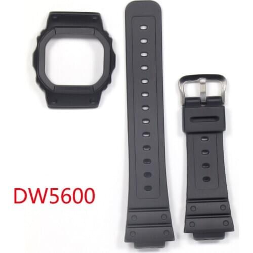 Sport Silicone Strap For Casio G-SHOCK DW5600 Smart Watch Waterproof Watchbands Stainless Steel Buckle