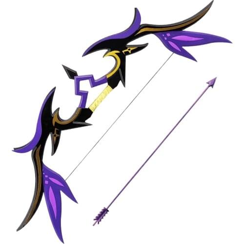 Game Genshin Impact Weapon Fischl cosplay weapon accessories Wooden weapon night waltz bow and arrow four-star weapon