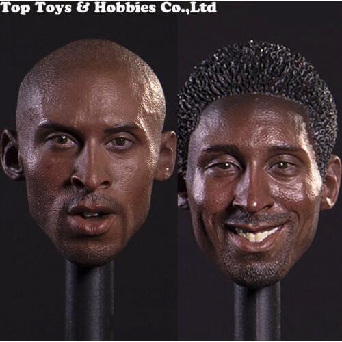 In stock 1/6 Scale Basketball star Kobe Bean Bryant Head Carving Model Collectible Doll Toys Accessories