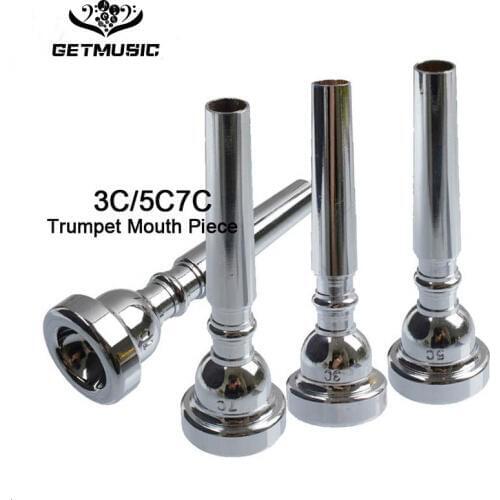High Quality chrome/Gold Professional Trumpet 3C/5/7C Mouth Piece Mouthpiece