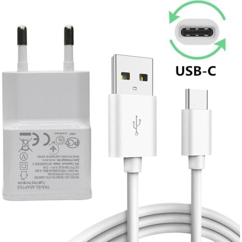 2A Wall Plug Adapter Type C Charger Cable For Samsung Galaxy A3 A5 A7 2017 A72 A52 A8 S8 S10 A10 A20e A51 M21 USB C Charge Cords