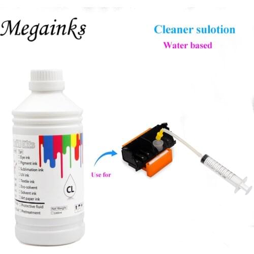 1000ML Sublimation Ink Cleaning Solution Liquid for Epson For Canon for Ricoh Mimaki Roland Pigment Dye Ink Cleaner Fluid 500ML