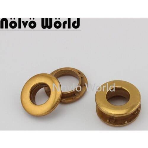 8 pieces test, old gold metal eyelets with grommet for leather craft shoe belt diy bag tag clothes accessories