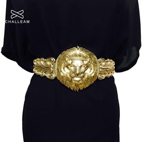Golden Waist Belts Fashion Womens Metal Wide Waistband Female Luxury Brand Designer Ladies Elastic Belt For Dress 108