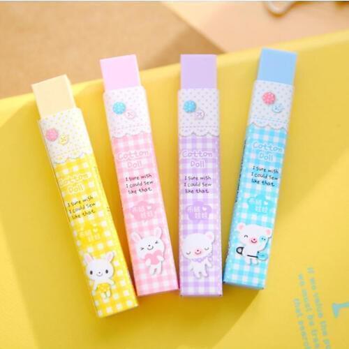 8pcs/lot Korean classic cute Cartoon multicolor rubber pencil eraser kids gift school supplies Papelaria Office G101