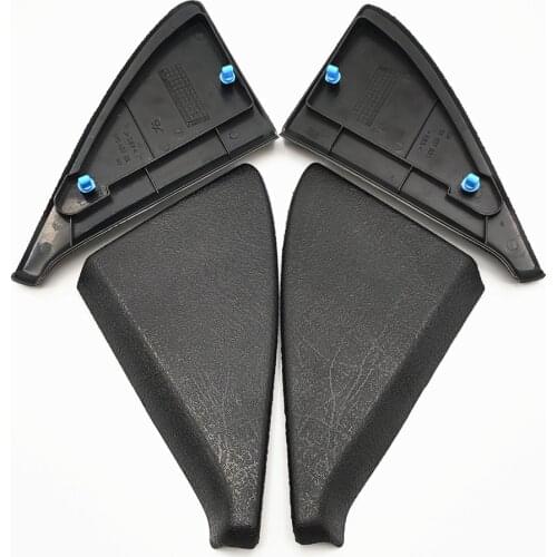 2 Pair Black Door Mirror Cover Trim Panel Mount Triangle with Clips 191837993 for Golf Jetta GTI GLI MK2 191837933 191837944