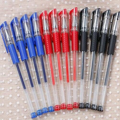 4PCS European standard gel 0.5mm bullet head water pen office small European label pen student exam special