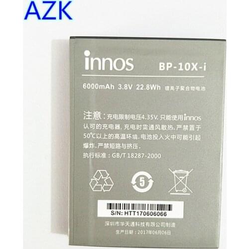 AZK New battery for Highscreen Boost 2 II SE New Li-ion 6000mAh BP-10X-i 3.8V Battery For Innos D10 D10C D10F D10CF Mobile phone