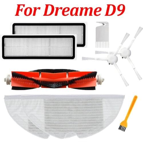 For Dreame D9 Vacuum Cleaner Accessories Roller Main Side Mop Cloth Rags Brush HEPA Filter