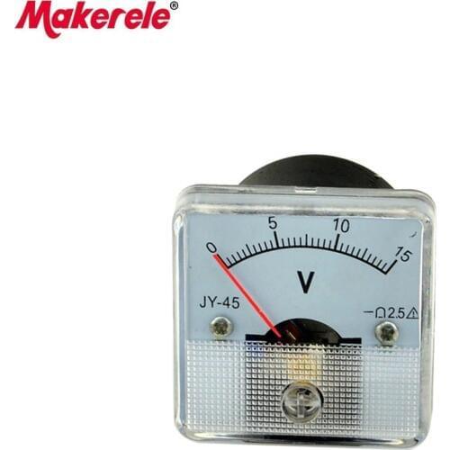 DC 45(15V) Analog Voltmeter Analog Panel volt Meter voltage Tester charger doctor Voltimetro Diagnostic-tool