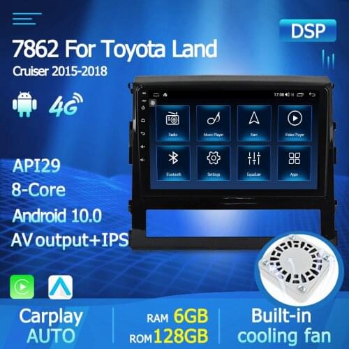 Android 10 GPS Navigation Touchscreen Octa-Core Car Radio for Toyota Land Cruiser 2015 2016 2017 2018 Reversing Image Navigator