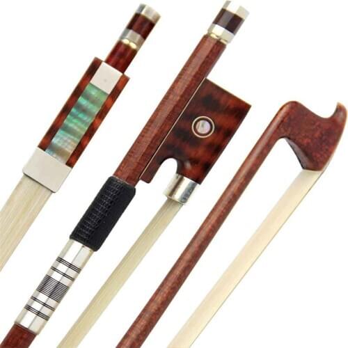 Free Shipping Pro Carbon Fiber Violin Bow 4/4 Violin Bow Siberia White Horsetail Nickel Silver Parts Best Balance