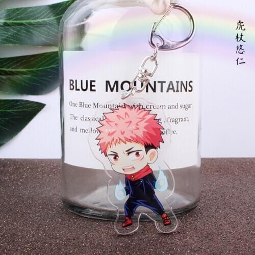 Anime Jujutsu Kaisen Keychain Gojo Satoru Yuji Itadori Cartoon Kawaii Props Unisex Acrylic Keyring Pendant Badge