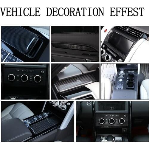 For Land Rover Discovery 5 LR5 2017-2021 Real Carbon Fiber Interior Modification Car decoration panel Stickers Car Accessories
