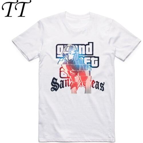 2019 S-XXXL Mens Print Grand Theft Auto GTA T-shirt Short sleeve O-Neck Summer Casual Swag Homme Fashion Tshirt