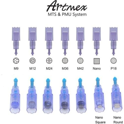 10-50Pcs Artmex V8 V6 V3 Needle M9 M12 M24 M36 M42 Nano Cartridges MTS PMU Permanent Makeup Tattoo Needles
