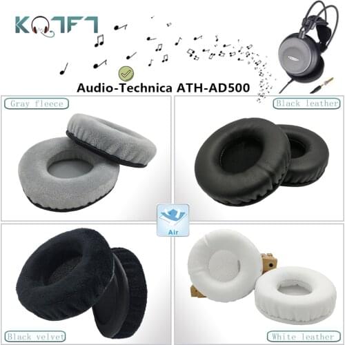 KQTFT flannel 1 Pair of Replacement Ear Pads for Audio-Technica ATH-AD500 Headset EarPads Earmuff Cover Cushion Cups