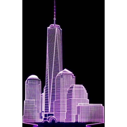 Creative Building 3d Lamps City Star 3d Nightlight Usb Remote Touch 7 color change night lamp Small 3d Table Lamp