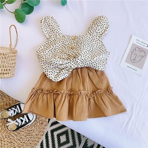 Mihkalev baby girls clothes summer 2020 kids tshir +skirt 2pieces clothing sets cotton children cotton outfits tracksuit