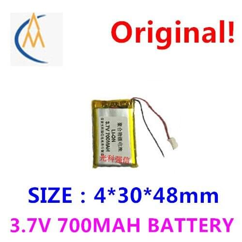 New sufficient capacity polymer li-ion battery 3.7 V 403048 700 mah MP4 GPS/equipment/mini bluetooth speaker speakers