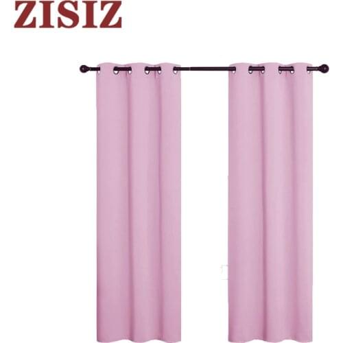 ZISIZ Solid Small Blackout Short Curtains For Kitchen Curtains Window Living Room Bedroom Treatments Home Decoration Drapes