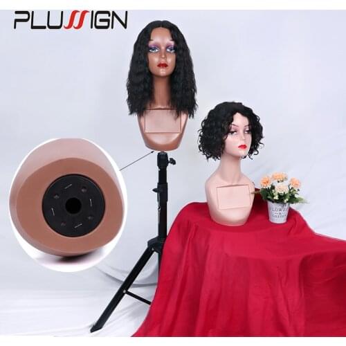 Plussign Pvc Mannequin Head Model Realistic Manequin Wig Heads With Artificial Eyeball For Hat Wigs Sunglasses Jewerly Display