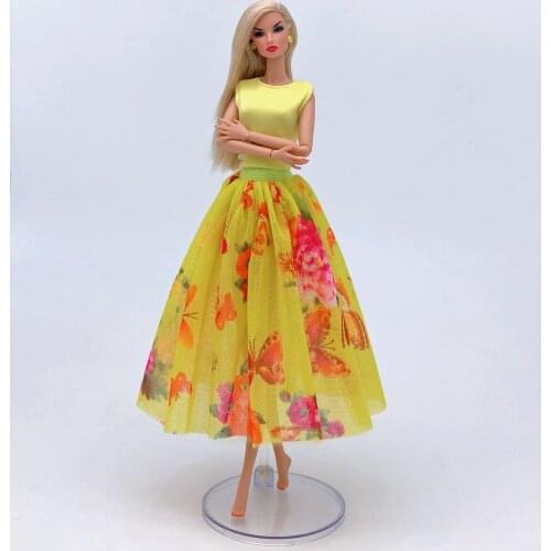 Party Dress top skirt Clothes for Barbie 1/6 original Doll Accessories Costume Play House Casual Dressing Up child Toys Gift