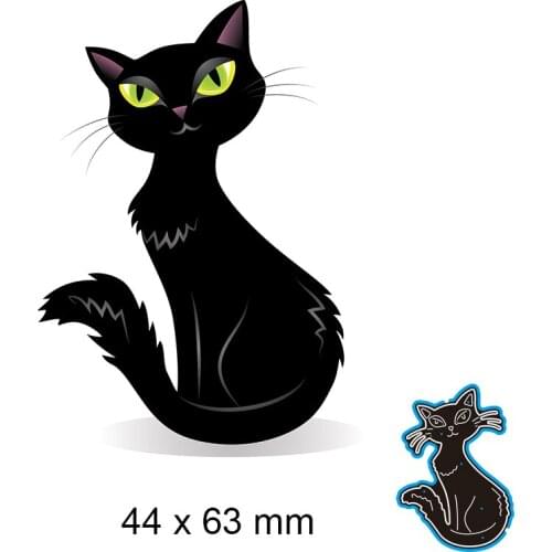 Cutting Dies Black Cat New Metal Stencils DIY Scrap Booking Paper Cards Making Decoration