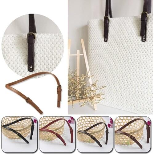 DIY Handmade Bag Accessories Korean Double Buckle Pu Leather Bag With Female Crimping Style Shoulder Bag With Handle