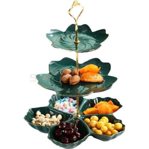 Light luxury fruit tray dessert table multi layer creative fruit tray living room coffee table household snack candy storage box