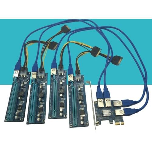 USB 3.0 PCI-E Extender Riser Card PCI Express 16X Adapter 60cm SATA 15Pin to 6Pin Power Cable Cord for Bitcoin BTC Mining Tool