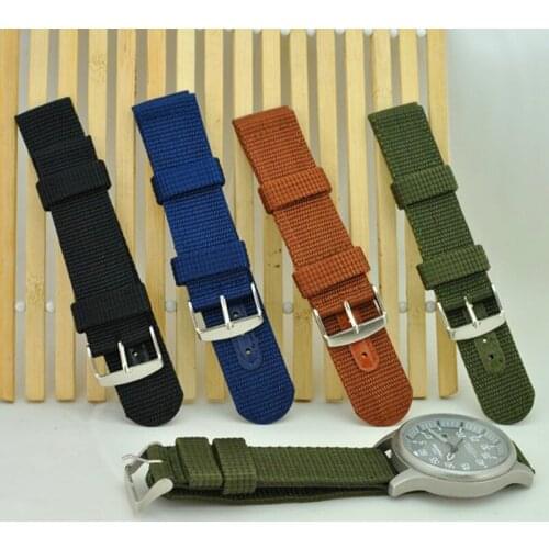 Thickened Outdoor Sports Nylon Watch Strap Canvas Band Waterproof Watchband for All Watches 18 20 22 24 mm Men Women Straps