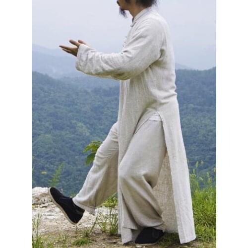 High quality Linen 20colors Wudang tai chi clothing set taoist robe kung fu suits taoism martial arts taiji uniforms blue/red