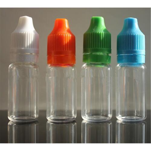 1000pcs PET Empty E Liquid Bottle with Safe Tips and long fine Tip For E Cig Liquid 10ML Needle Dropper Bottles