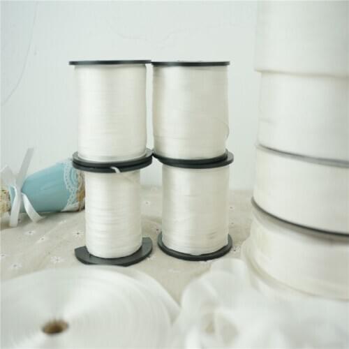 2mm--13mm undyed white 100% pure silk embroidery ribbon thin taffeta high quality silk ribbon Anya Ribbon Handcraft