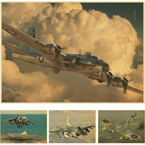 New 5D DIY WWII aircraft retro diamond mosaic mural art full diamond diamond painting study home living room decoration picture