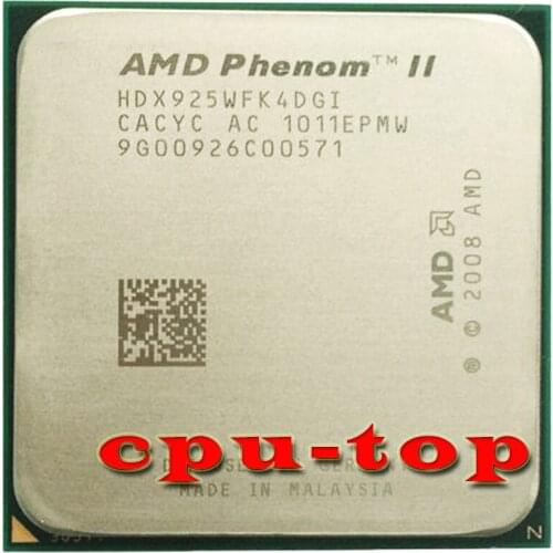 Free Shipping AMD Phenom II X4 925 95W 2.8 GHz Quad-Core CPU Processor HDX925WFK4DGI/HDX925WFK4DGM Socket AM3