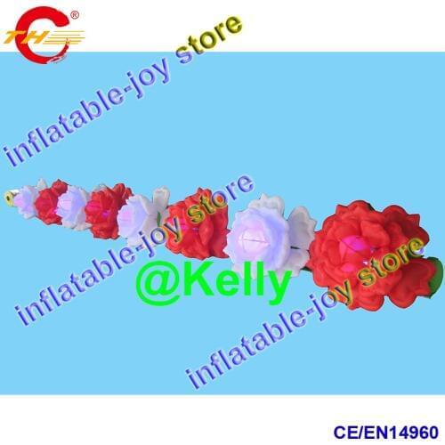 Free shipping inflatable stage flower, led inflatable flower chain, wedding stage decoration inflatable flower chains for sale