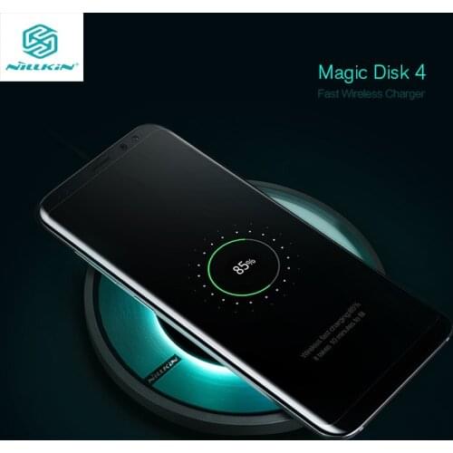 For iPhone Xs Max XR 11 Samsung Note 10 S10 Plus NILLKIN Magic Disk 4 Fast Wireless Charger QI standard CE FCC PSE Certification