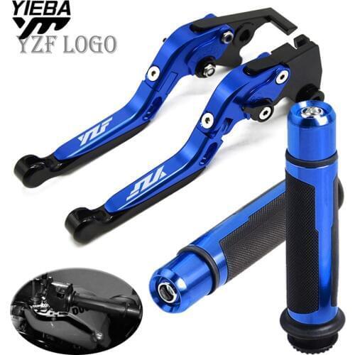 FOR YAMAHA YZF R1 2004 2005 2006 2007 2008 YZF-R1 Motorcycle Accessories handle handlebar grips ends Folding Brake Clutch Levers