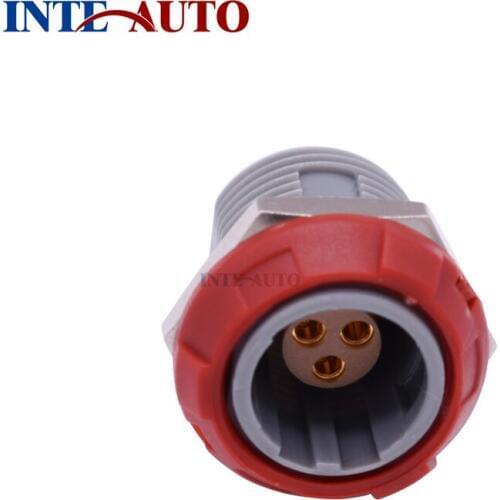 China factory supply IP50 Plastic socket multi pins medical push pull self-locking circular connector, PZKG 3 contacts M14 size