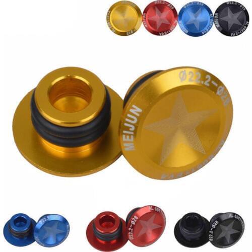 2 Pieces Bicycle Bar End Plugs Aluminum Alloy Bike Handlebar Cap Universal for Road Bike Mountain Bike - 4 Choose Colors
