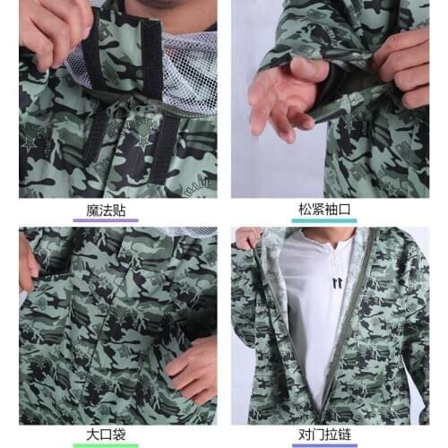 Anti bee suit whole set thickened special breathable bee protective clothing bees and beekeeping suit Organic Cotton