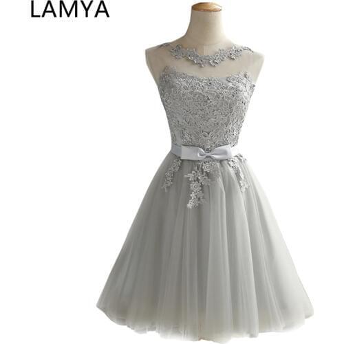 LAMYA Short Prom Dresses 2019 Sexy Backless Lace Up Prom Gown Formal Dress Women Occasion Party Dresses Robe De Soiree