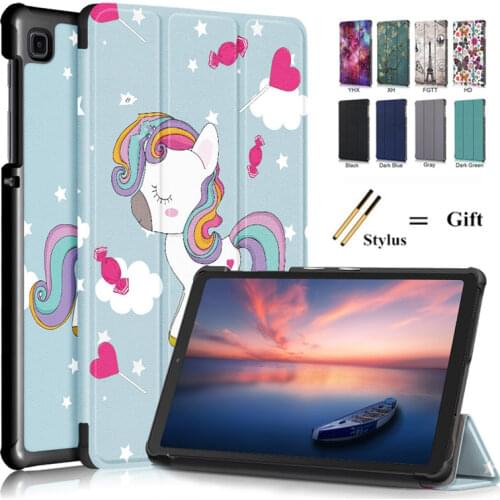 3D Printer Magnetic Case for Samsung Galaxy Tab A7 lite 8.7 SM T220 T225 /Tab A T380 T385 2017 8.0" Stand Cover Tablet Case+Pen