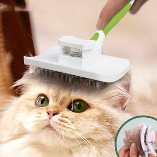 Pet Grooming Massage Tool Comb Push Board Design Cat Dog Hair Removal Comb Knotting And Floating Easy Hair Removal