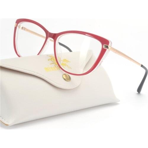 MINCL/ Cat Multifocal Progressive Reading Glasses Women Diopter Eyeglasses Bifocal Eyewear For Near And Far Distance NX