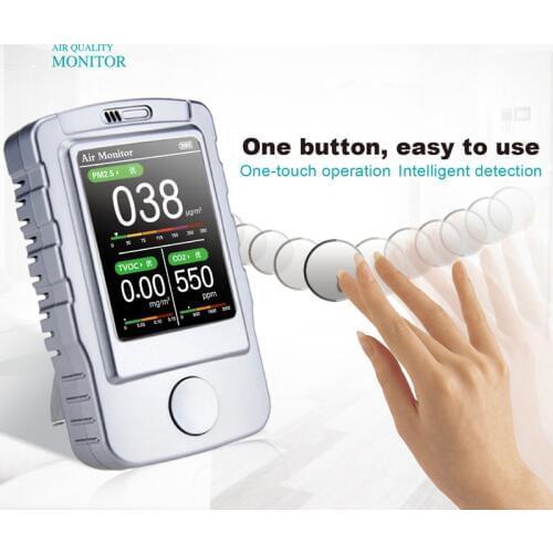 Multi-function Laser Smart Gas Detector Air Quality Monitor Co2 Calibration Portable Hand-held Air Detector Monitor 5 In 1 CO2