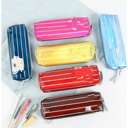 2020 Hot Korean fashion Pencil Case Cartoon laser Gift Pencil bag School Supplies Stationery cute girl school supplies