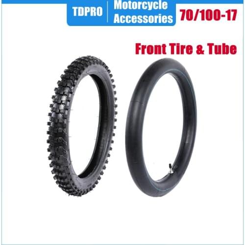 Motorcycle Tyres Accessories 70/100-17 Front Knobby Wheel Tyre Tire+Inner Tube For PIT PRO Trail Dirt Bike ATV Quad Motocross